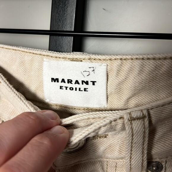 ISABEL MARANT ETOILE Off-White Vendelia Jeans Size 34 (US 24) - Picture 3 of 8
